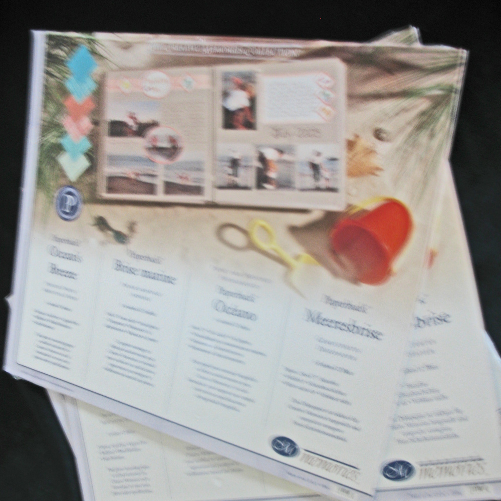 One Pkg. Creative Memories Photo Mounting Paper -Ocean's Breeze